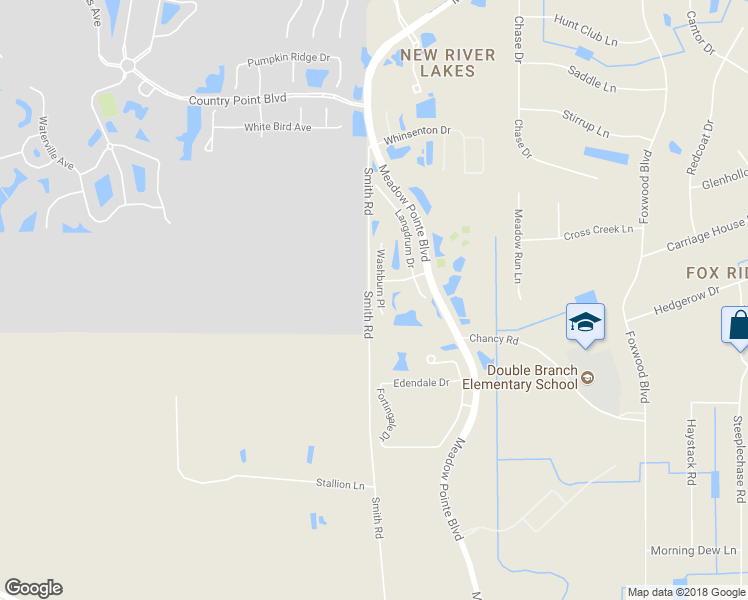 map of restaurants, bars, coffee shops, grocery stores, and more near 3817 Washburn Place in Wesley Chapel