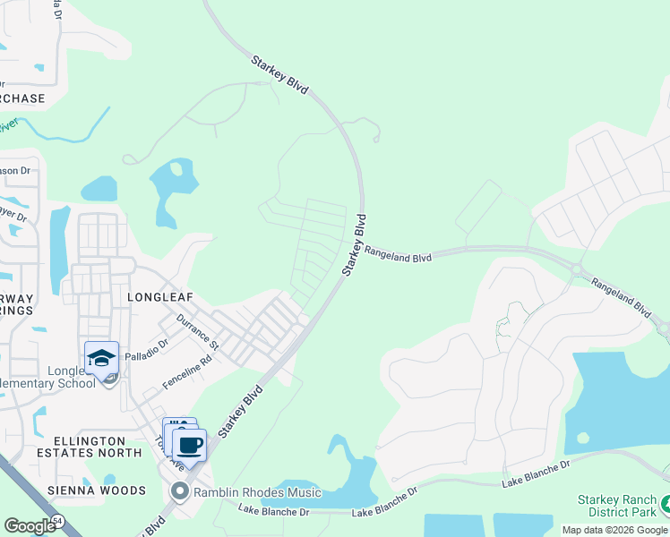 map of restaurants, bars, coffee shops, grocery stores, and more near Starkey Boulevard in New Port Richey
