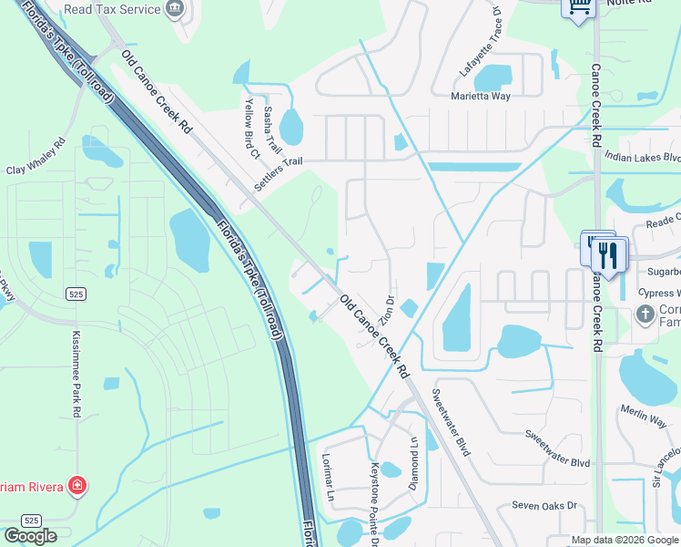 map of restaurants, bars, coffee shops, grocery stores, and more near 2816 Palmyra Court in St. Cloud