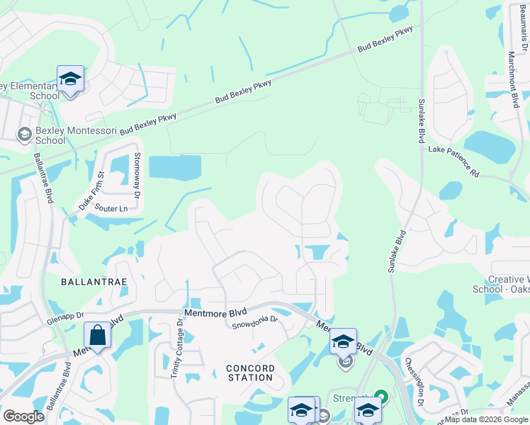 map of restaurants, bars, coffee shops, grocery stores, and more near 18569 Milton Keynes Court in Pasco County