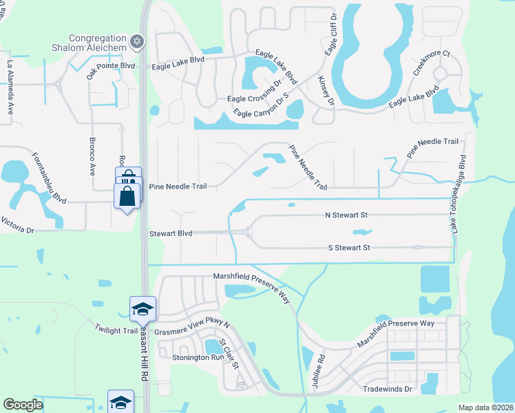 map of restaurants, bars, coffee shops, grocery stores, and more near 2900 Shortleaf Court in Kissimmee