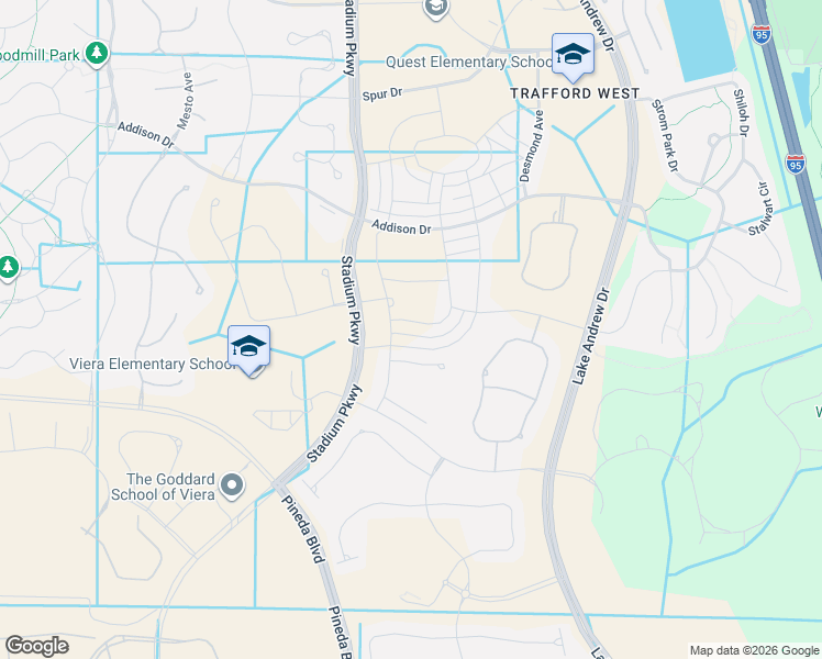 map of restaurants, bars, coffee shops, grocery stores, and more near Ribera Dr in Melbourne