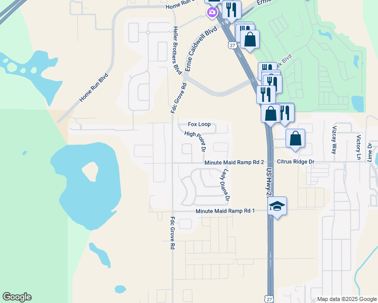 map of restaurants, bars, coffee shops, grocery stores, and more near 205 Tivoli Circle in Davenport