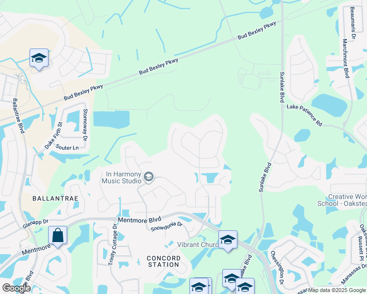 map of restaurants, bars, coffee shops, grocery stores, and more near 3780 Tristram Loop in Land O' Lakes