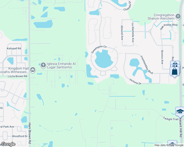 map of restaurants, bars, coffee shops, grocery stores, and more near 4389 Fawn Lily Way in Kissimmee
