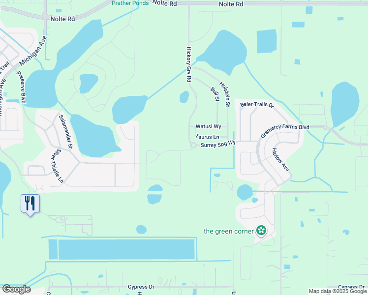 map of restaurants, bars, coffee shops, grocery stores, and more near 561 Watusi Way in St. Cloud