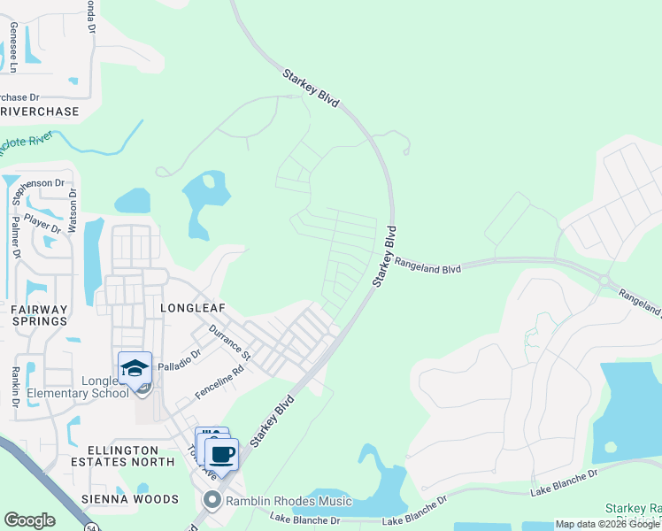 map of restaurants, bars, coffee shops, grocery stores, and more near 3628 Lonzalo Way in New Port Richey