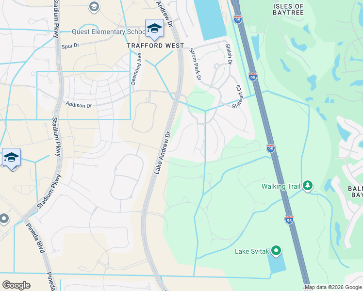 map of restaurants, bars, coffee shops, grocery stores, and more near 7991 Strom Park Drive in Melbourne