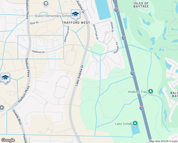 map of restaurants, bars, coffee shops, grocery stores, and more near 7991 Strom Park Drive in Melbourne