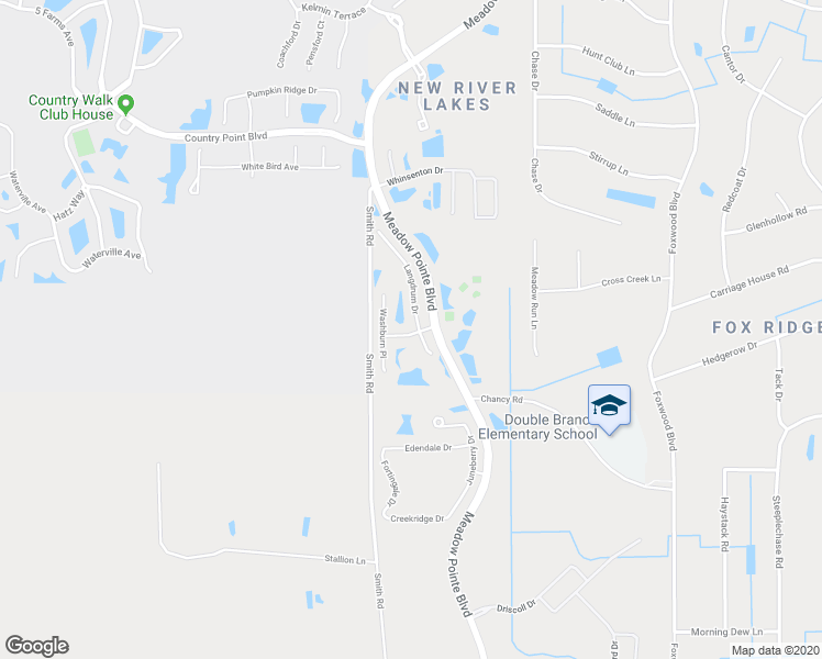map of restaurants, bars, coffee shops, grocery stores, and more near 3901 Langdrum Drive in Wesley Chapel