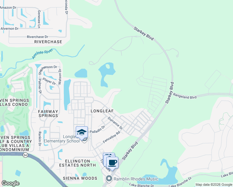 map of restaurants, bars, coffee shops, grocery stores, and more near 3740 Wiregrass Road in New Port Richey