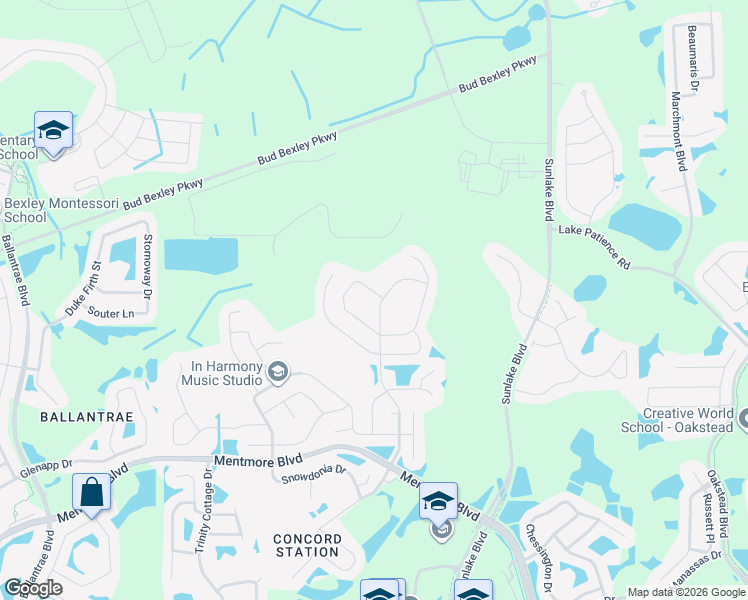 map of restaurants, bars, coffee shops, grocery stores, and more near 3932 Tristram Loop in Land O' Lakes
