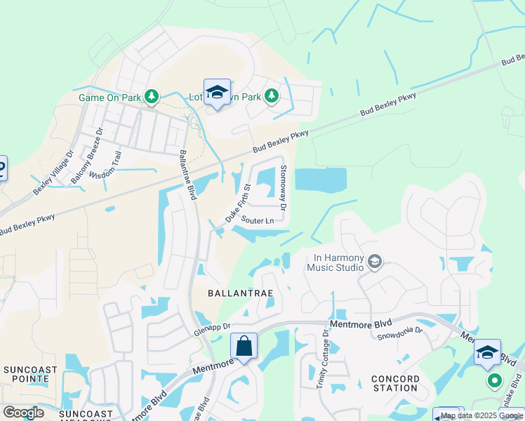 map of restaurants, bars, coffee shops, grocery stores, and more near 17914 Machair Lane in Land O' Lakes