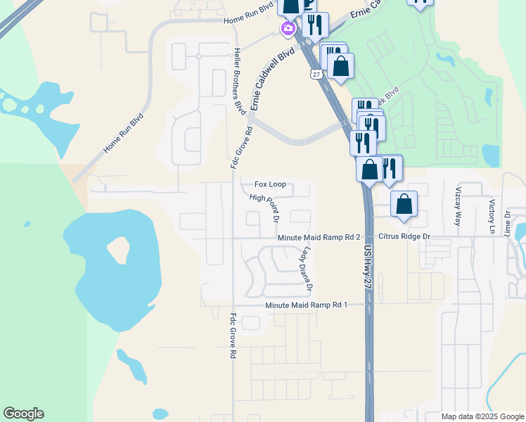 map of restaurants, bars, coffee shops, grocery stores, and more near 254 Tivoli Circle in Davenport