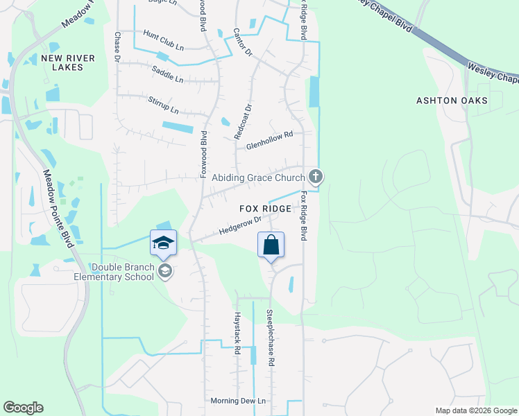 map of restaurants, bars, coffee shops, grocery stores, and more near 31919 Hedgerow Drive in Zephyrhills