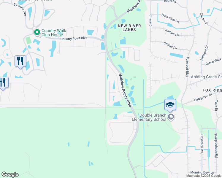 map of restaurants, bars, coffee shops, grocery stores, and more near 3906 Washburn Place in Wesley Chapel