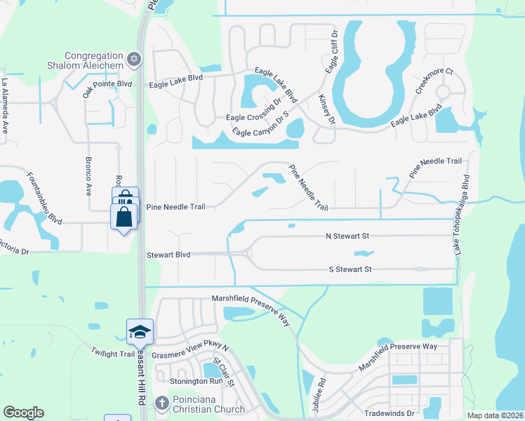 map of restaurants, bars, coffee shops, grocery stores, and more near 2900 Shortleaf Court in Kissimmee