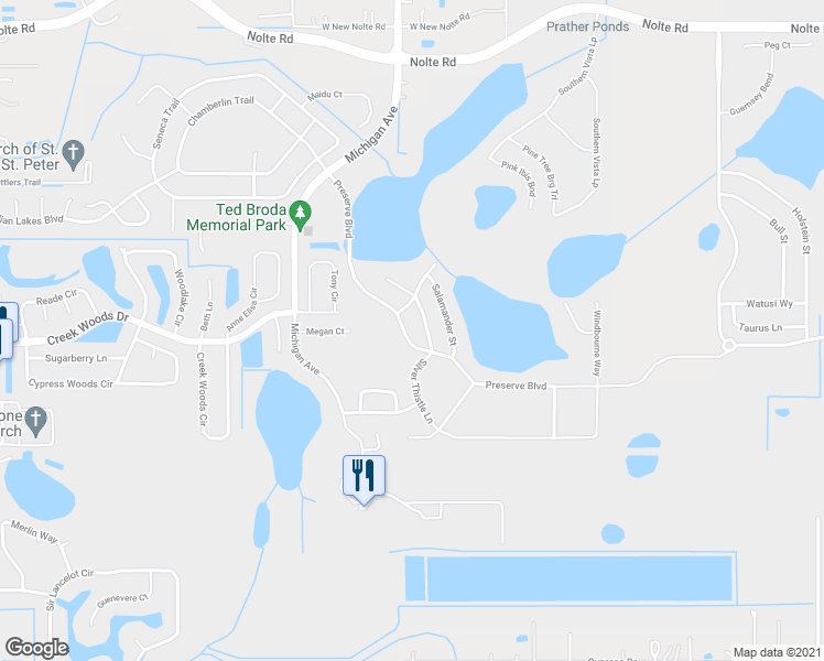 map of restaurants, bars, coffee shops, grocery stores, and more near 4791 Preserve Boulevard in St. Cloud