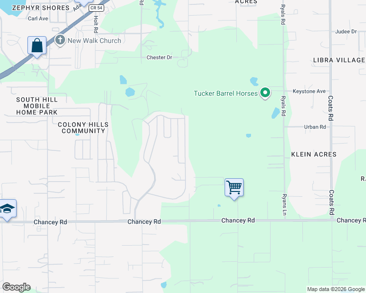 map of restaurants, bars, coffee shops, grocery stores, and more near 3801-4099 Ranger Parkway in Zephyrhills