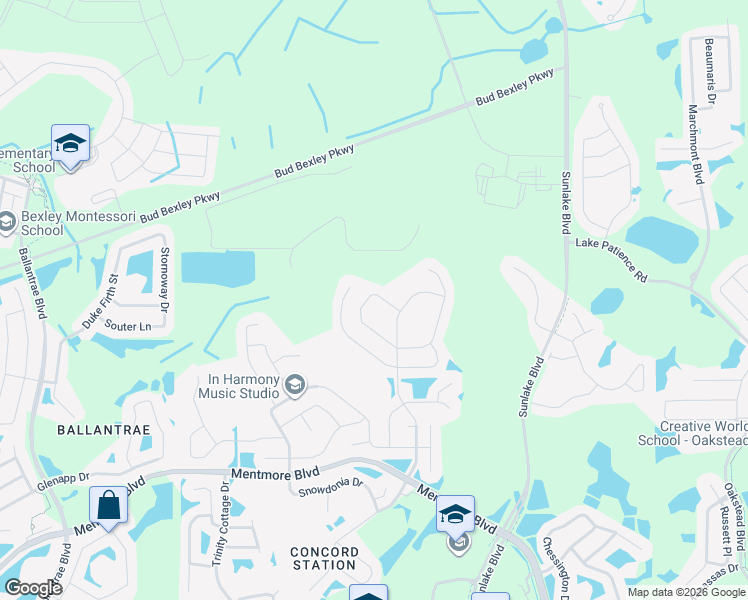 map of restaurants, bars, coffee shops, grocery stores, and more near 3932 Tristram Loop in Land O' Lakes