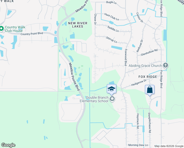 map of restaurants, bars, coffee shops, grocery stores, and more near 3903 Meadow Run Lane in Zephyrhills