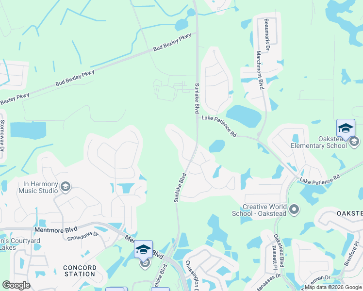 map of restaurants, bars, coffee shops, grocery stores, and more near 18896 Hampstead Heath Court in Land O' Lakes