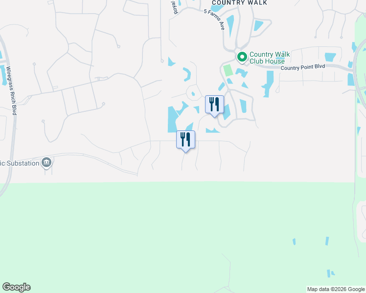 map of restaurants, bars, coffee shops, grocery stores, and more near 3943 Immacolata Way in Wesley Chapel