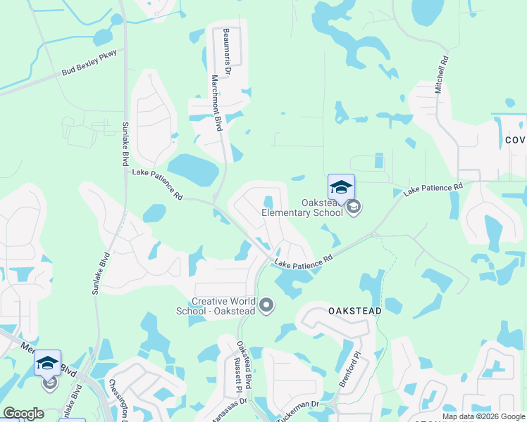 map of restaurants, bars, coffee shops, grocery stores, and more near 3844 Judson Drive in Land O' Lakes