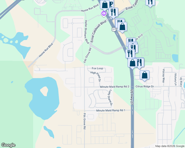 map of restaurants, bars, coffee shops, grocery stores, and more near 254 Tivoli Circle in Davenport