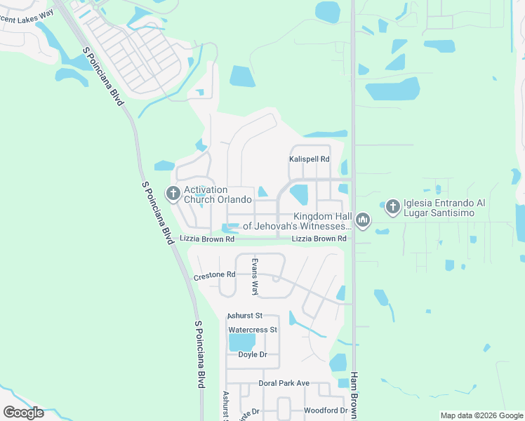 map of restaurants, bars, coffee shops, grocery stores, and more near 4713 Rockvale Drive in Kissimmee