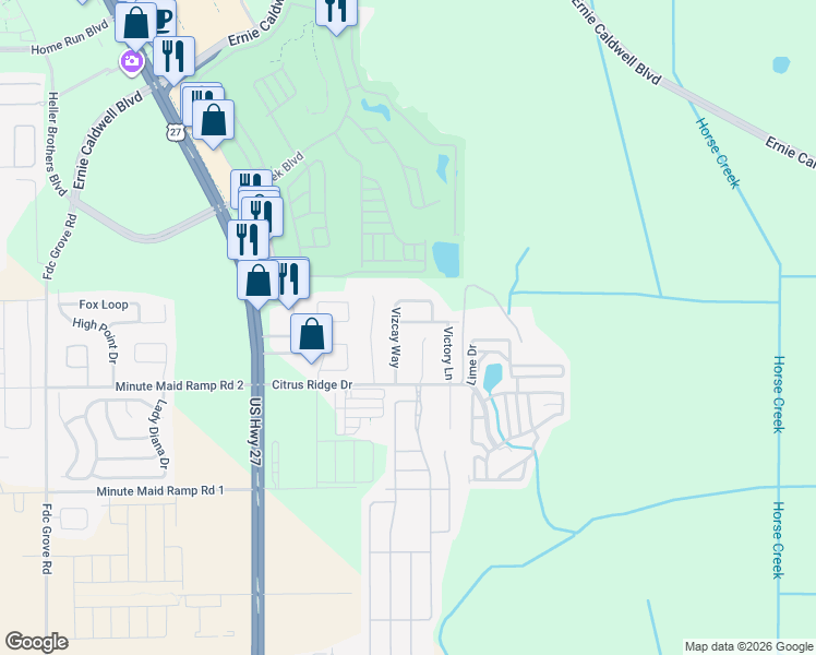 map of restaurants, bars, coffee shops, grocery stores, and more near 121 Vine Drive in Davenport