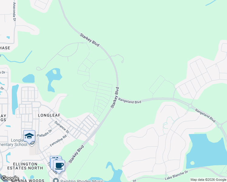 map of restaurants, bars, coffee shops, grocery stores, and more near Starkey Boulevard in New Port Richey