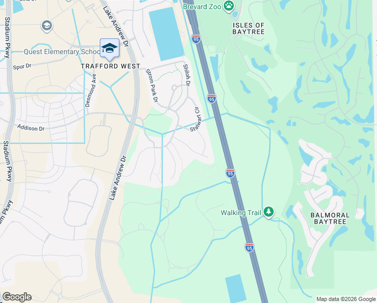 map of restaurants, bars, coffee shops, grocery stores, and more near 7993 Creshire Court in Melbourne