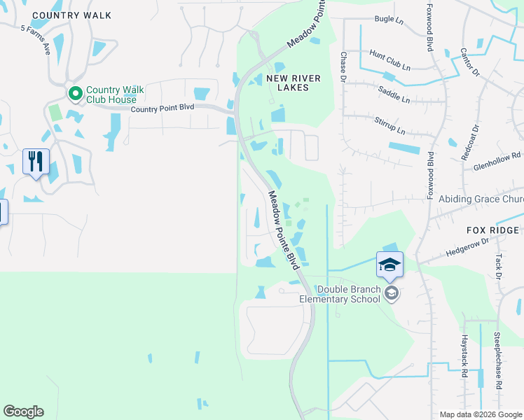 map of restaurants, bars, coffee shops, grocery stores, and more near 3941 Langdrum Drive in Wesley Chapel