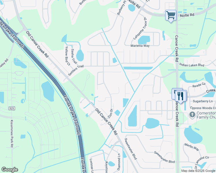 map of restaurants, bars, coffee shops, grocery stores, and more near 4861 Zion Drive in St. Cloud