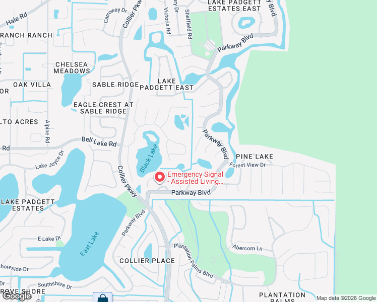 map of restaurants, bars, coffee shops, grocery stores, and more near 4315 Whittner Drive in Land O' Lakes