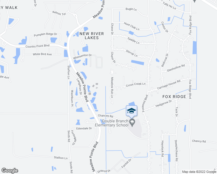 map of restaurants, bars, coffee shops, grocery stores, and more near 4007 Meadow Run Lane in Zephyrhills