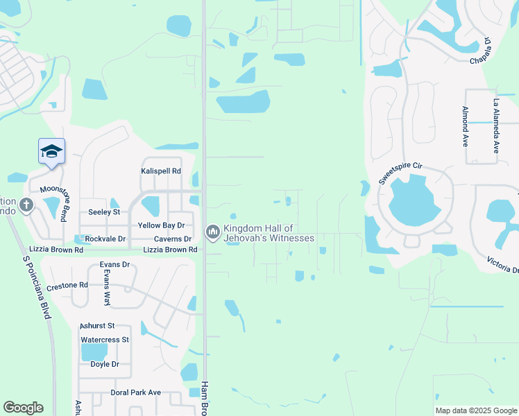 map of restaurants, bars, coffee shops, grocery stores, and more near 4511 Freedom Road in Kissimmee