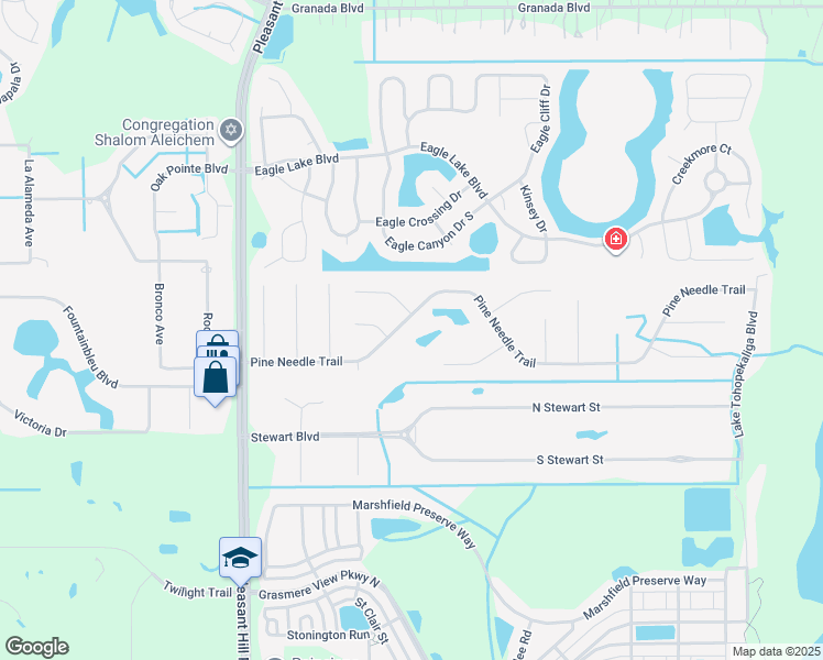 map of restaurants, bars, coffee shops, grocery stores, and more near 3000 Pinewood Court in Kissimmee