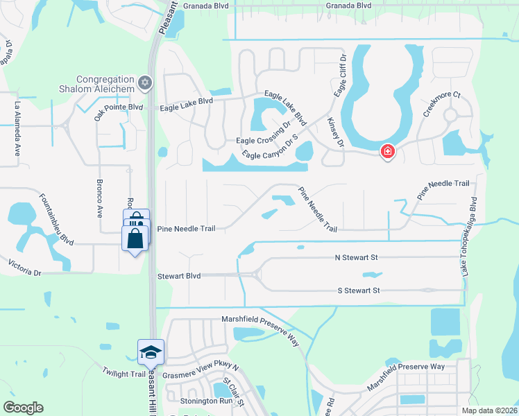 map of restaurants, bars, coffee shops, grocery stores, and more near 3000 Pinewood Court in Kissimmee