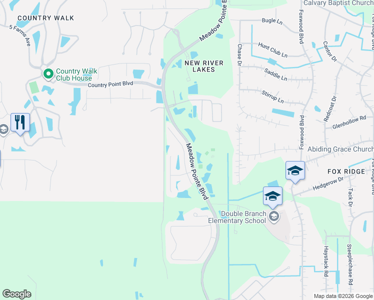 map of restaurants, bars, coffee shops, grocery stores, and more near 3954 Langdrum Drive in Wesley Chapel