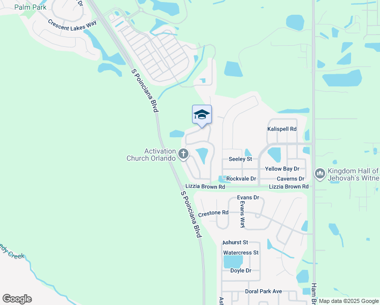 map of restaurants, bars, coffee shops, grocery stores, and more near 2857 Sunstone Drive in Kissimmee