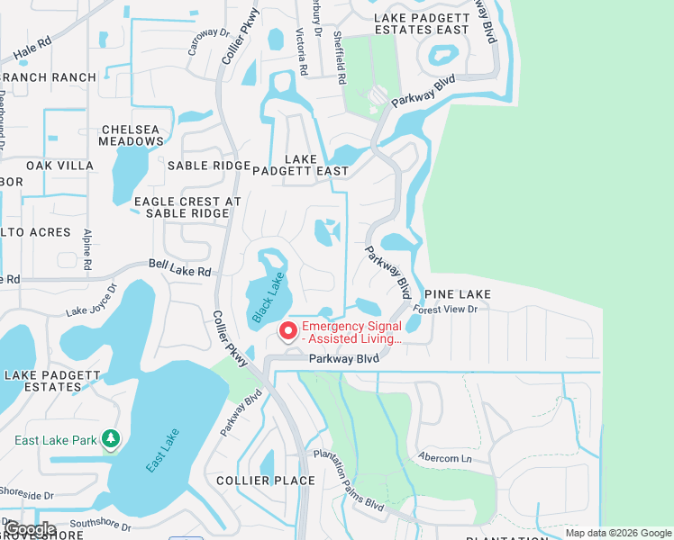 map of restaurants, bars, coffee shops, grocery stores, and more near 4303 Whittner Drive in Land O' Lakes