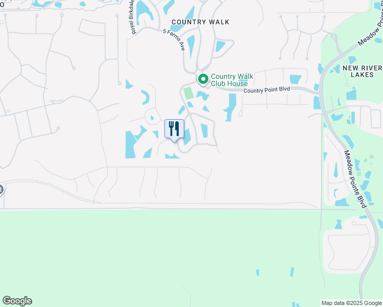 map of restaurants, bars, coffee shops, grocery stores, and more near 4021 Waterville Avenue in Wesley Chapel