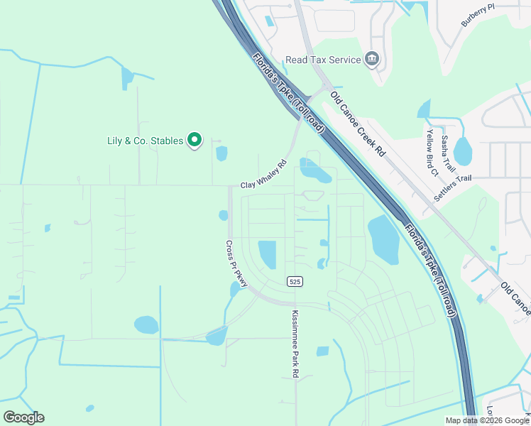 map of restaurants, bars, coffee shops, grocery stores, and more near 2845 Kissimmee Park Road in St. Cloud