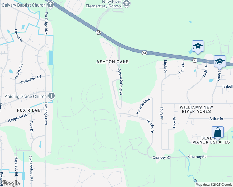 map of restaurants, bars, coffee shops, grocery stores, and more near 3955 Constantine Loop in Wesley Chapel