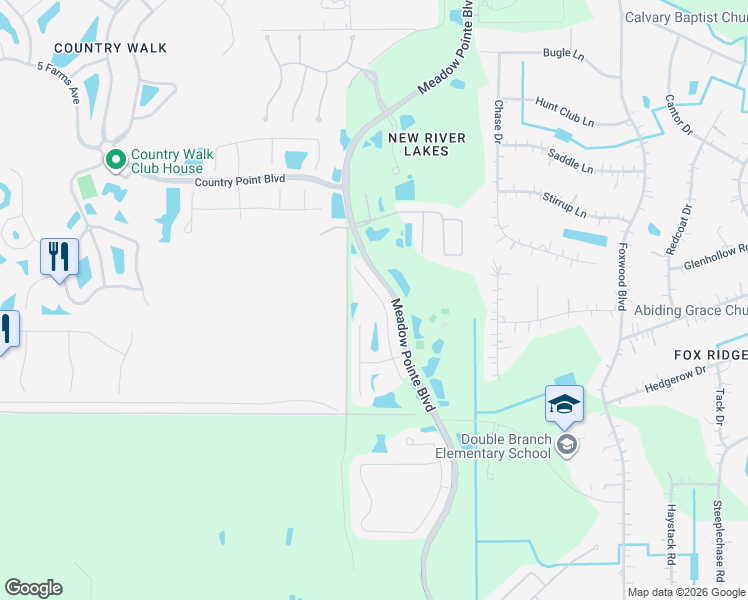 map of restaurants, bars, coffee shops, grocery stores, and more near 4027 Langdrum Drive in Wesley Chapel