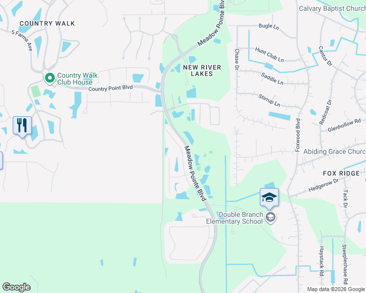 map of restaurants, bars, coffee shops, grocery stores, and more near 4020 Langdrum Drive in Wesley Chapel
