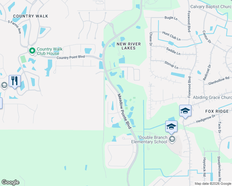 map of restaurants, bars, coffee shops, grocery stores, and more near 4024 Langdrum Drive in Wesley Chapel
