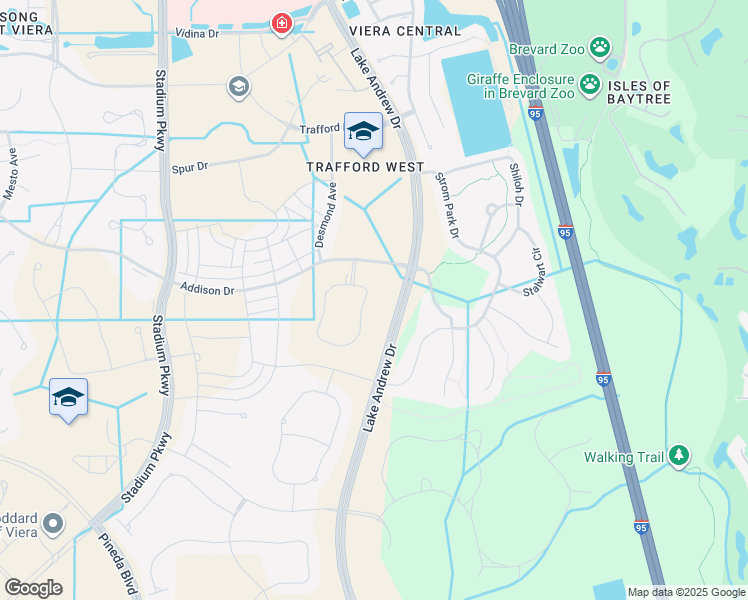 map of restaurants, bars, coffee shops, grocery stores, and more near 7911 Barrosa Circle in Melbourne